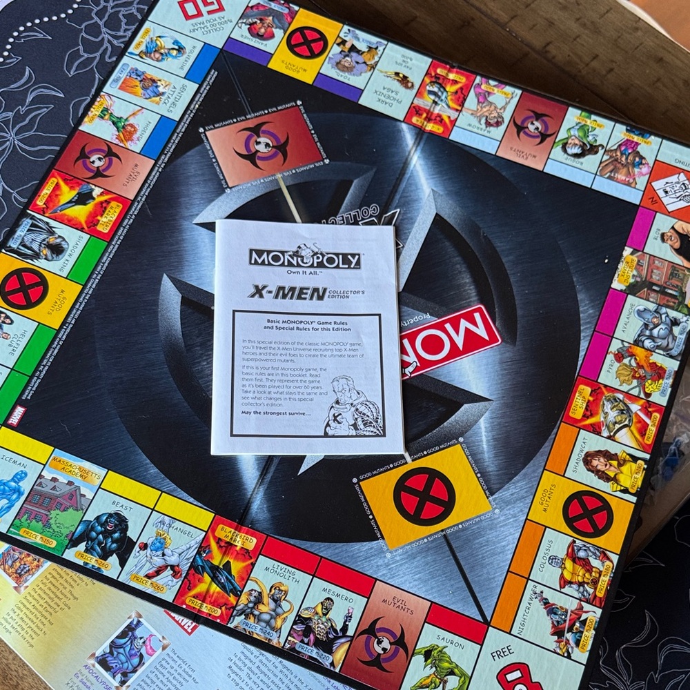 2000 Monopoly X-Men Collector’s Edition Marvel Board Game Complete